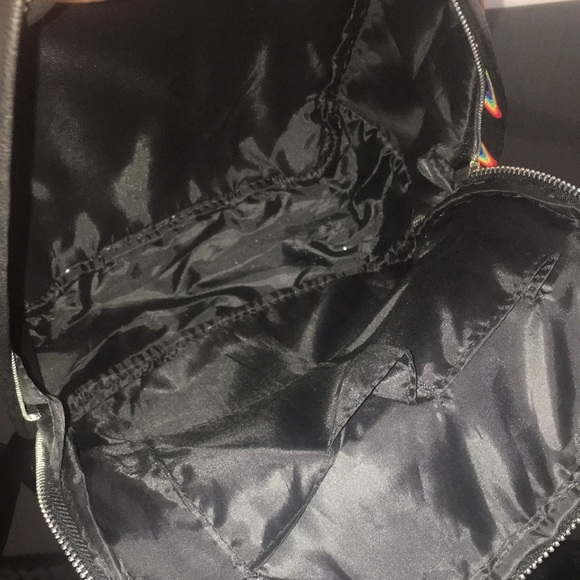 Rainbow LGBTQ PRIDE BACKPACK handbag with keychain purse tote bag unisex black - Picture 11 of 14